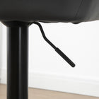 HOMCOM Adjustable Swivel Tufted Fabric Bar Stools - Black - 2 Pack-The footrest prevents your legs from dangling
