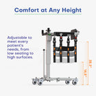 Mobile Patient Lift Freedom Everylift Sling Seat Patient Lift-Battery: 22.2 V lithium battery supporting up to 84 lifts per full charge; input voltage 100-240V AC 50/60 Hz