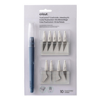Cricut TrueControl Weeding & Knifeblade Kit-Includes TrueControl handle, Weeder Tip, Hook Weeder Tip, Piercing Tip, and 6 Knife Blades
