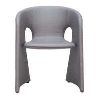 Zuo Rosyth Dining Chair - Slate Grey-Cozy polyester linen fabric