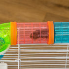 PawHut 23" 3-Tier Hamster Cage with Wheel and Water Bottle - Blue-Colour: Blue, White