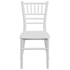Flash Furniture Kids Resin Chiavari Chair - White-Lightweight Design