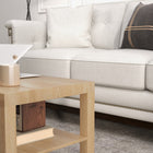 HOMCOM 2 Tier Coffee Table with Storage Shelf for Living Room - Natural Wood-Colour: Nature Wood Finish