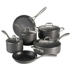 Tramontina Hard Anodized Cookware Set - 10 Piece Set-Tramontina's Gourmet 8 Pc Hard Anodized Aluminum Cookware Set includes all the tools you need to make a wide variety of hot meals