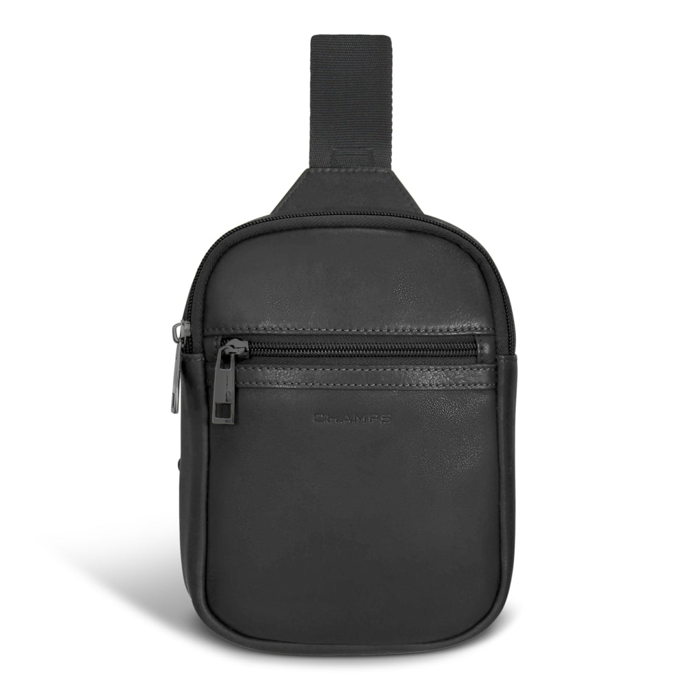Champs Onyx Leather Holster Crossbody Bag - Black | staples.ca