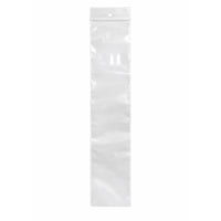 KL Rubber Resealable Polyethylene Bag with Hang Hole - 2 Mil - 2.25" x 12” - 1000 Pack-Offset lip design with durable zipper for easy opening and secure closure