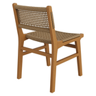 Modway Rowe Outdoor Teak Wood Dining Chair - Natural-Armless Design