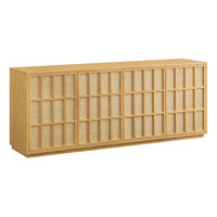 Modway Aiko Japandi Sideboard - 76" - Light Oak-Wood Frame