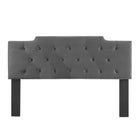 Modway Juliet Tufted Performance Velvet Full/Queen Headboard - Charcoal-Diamond Button Tufting