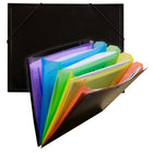 C-Line Rainbow Document Sorter - Black/Multicolor - Letter Size - 3 Pack-Multi-pocket expanding file is made of durable, acid-free polypropylene