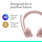 Logitech Zone 300 Wireless Bluetooth Headset With Noise-Canceling Microphone - Rose-Replace Your Earpads as Needed: Replaceable earpads extend the life of the headset (available for purchase separately)