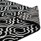 Modway Frame Transitional Moroccan Trellis Area Rug - 8 ft W x 10 ft L - Black/White-High Density / Machine-Woven