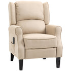 HOMCOM Massage Recliner with Footrest - Beige-Two vibration massage target zones in the back