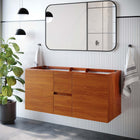 Modway Scenic 48" Double Sink Compatible Bathroom Vanity Cabinet - Cherry/Walnut-Melamine Construction