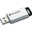 Verbatim Store 'n' Go Secure Pro 32 GB USB 3.0 Flash Drive With AES 256 Hardware Encryption - Silver-The Store N Go Pro is ideal for securing all your sensitive documents