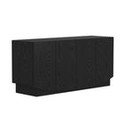 Manhattan Comfort Ardea 60" Contemporary 4-Door Sideboard - Black-Easy assembly with included hardware and instructions