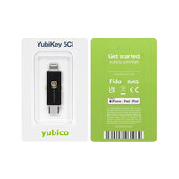 Yubico YubiKey 5Ci Security Key - USB‑C + Lightning - Black-Designed as a USB‑C and Lightning key for secure authentication