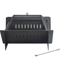 Shinerich Heavy Duty Rectangle Fire Pit - 29" x 26"-29" Heavy Duty Fire Pit, steel frame and high temperature paint
