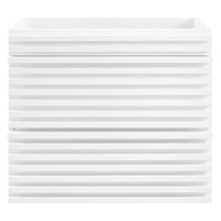 Modway Render 24" Wall-Mount Bathroom Vanity Cabinet - White-Mid-Century Modern Vanity