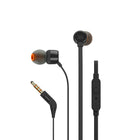 JBL Tune 110 In-Ear Headphones, Black-1-button remote with microphone