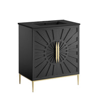 Modway Awaken 30" Bathroom Vanity - Black-Modern Bathroom Vanity Cabinet