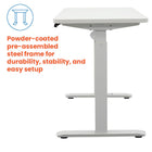 Motionwise M1 Series Height Adjustable Electric Sit Stand Desk - 48" x 24" - Home Office Desk with Single Wooden Desktop - White-Promotes Productivity: Designed for busy professionals, this sit-stand desk enhances focus, boosts energy, and supports a healthier work routine for remote workers, executives, and entrepreneurs alike