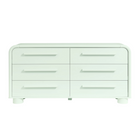 Modway Bellamy Curved 6-Drawer Dresser - Sage-Assembly Required