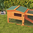 PawHut Outdoor Wooden Rabbit Hutch - Orange-Assembly required with hardware included 