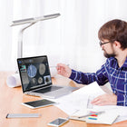 OttLite Extra Wide Area LED Clamp Lamp - Clearsun - Silver-5 brightness levels with touch controls