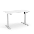 Staples 48"W Electric Rectangular Adjustable Standing Desk - White-Adjustable sit-stand desk with a height range from 28.7” to 46.5”