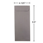 JAM Paper #10 Policy Envelopes, 4 1/8 x 9.5, Dark Grey, 100 Pack (36396445g)-Opening: Open end