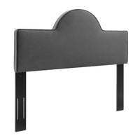 Modway Dawn Performance Velvet King/California King Headboard - Charcoal-Velvet King/California King Headboard