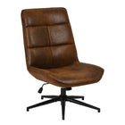Homy Casa Relax Ergonomic Office Chair with Suede Fabric - Brown-Available in two elegant fabric options: Ivory Beige and Suede Brown
