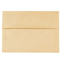JAM Paper A7 Parchment Invitation Envelopes - 5.25" x 7.25" - Antique Gold Recycled - 50 Pack -Colour: Antique Gold, Envelopes feature a marbled parchment finish for an elegant touch