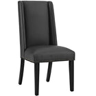 Modway Baron Vinyl Dining Chair - Black - 2 Pack-Antique Copper Nailhead Trim