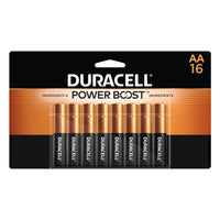 Duracell Coppertop AA Alkaline Batteries - 16 Pack-FORMULATED WITH POWER BOOST INGREDIENTS: AA batteries contain patented POWER BOOST Ingredients which deliver lasting performance in your devices