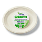 Eco Guardian Compostable Bagasse Oval Plates, Retail Packaging, 12.5", 240 Pack (EG-N-A030-S20)-Fridge, freezer, microwave, and oven safe