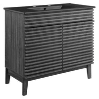 Modway Render 36" Bathroom Vanity - Charcoal/Black-Mid-Century Modern Vanity