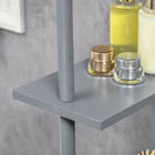 HOMCOM Narrow Bathroom Floor Cabinet with Drawer and Open Shelves - Grey-Colour: Grey