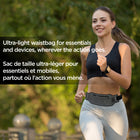 PurAthletics Ultra-Light Waist Bag - Black/Mesh-Sleek and beautiful light-weighted