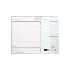 Quartet Magnetic Dry Erase Weekly and Monthly Calendar - 20" x 16" - Aluminum Frame-4-IN-1: Keep track of important dates with the 5-week undated calendar, organize your week with the weekly calendar, jot down your to-do lists under “Notes”, or attach items with the magnets on the magnetic surface.