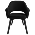 Nightingale Tonik 4-Legged Wood Designer Chair - Black-Wood frame with rear angled legs for stability and durability 