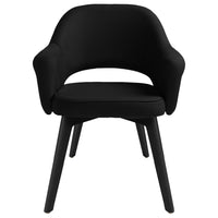 Nightingale Tonik 4-Legged Wood Designer Chair - Black-Wood frame with rear angled legs for stability and durability 