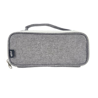 Hilroy Grid Case Zipper Pencil Pouch - Grey-Interior mesh pocket