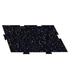 Edgewood IN2FIT Interlocking Impact and Sound Absorbing Fitness Tile - 16.6" x 23.5" - Latte - 9 Pack-PU bonded recycled and EPDM rubber