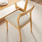 Modway Solara Fabric Wood Dining Side Chairs - Natural/Heathered Weave Beige - 2 Pack-Tapered Legs