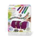 Crayola Creations Faux Crystal Jewelry-WHAT'S INCLUDED: Each kit includes 3 ring bases, 2 bracelet bases, 10 bezel bases, 5 glitter glues, elastic, assorted crystals (12 g), bracelet display and instruction guide