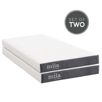 Modway Mila 6" Foam Twin Mattress - 2 Pack-Breathable Stretch Knit Cover