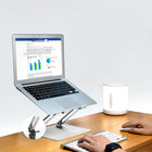 ShoppingAll Laptop Stand Riser for up to 17.3" Devices - Silver-Foldable & Travel-Friendly – Slim, portable design makes it easy to store or take along to work or school.`
