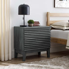 Modway Render Two-Drawer Nightstand - Charcoal-Smooth Wood Grain Laminate